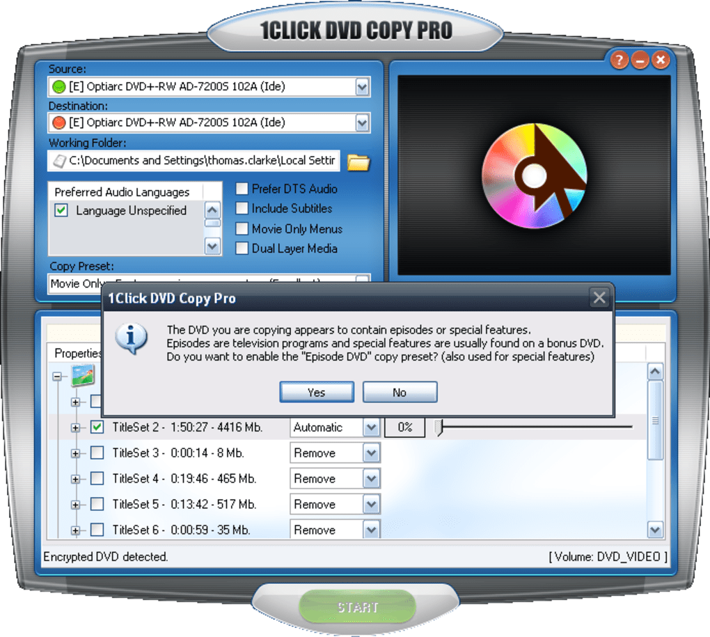 1CLICK DVD Copy Pro Crack