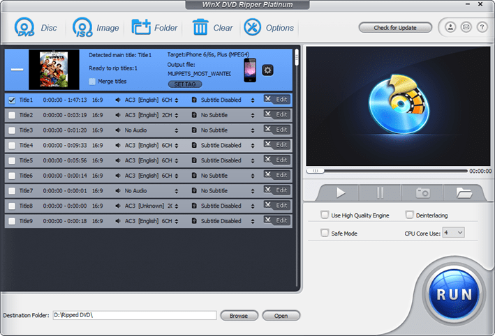 WinX DVD Ripper Platinum Crack