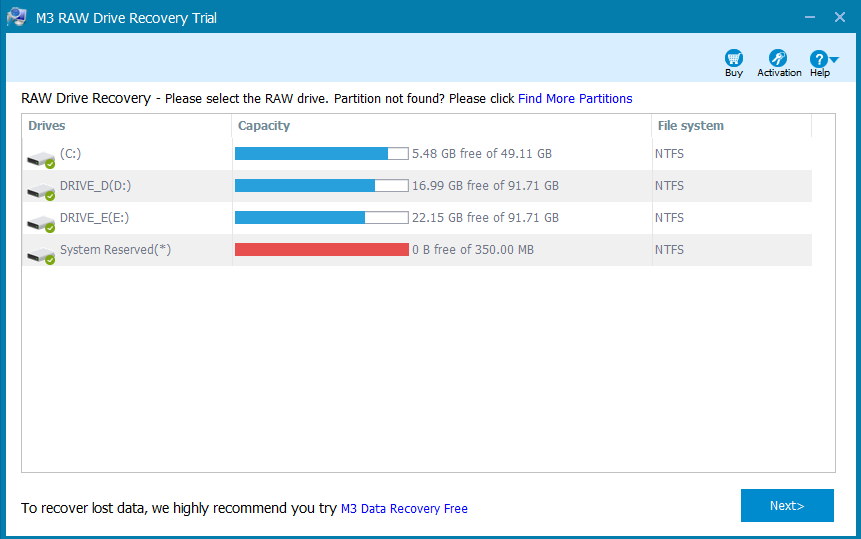 M3 RAW Drive Recovery Crack