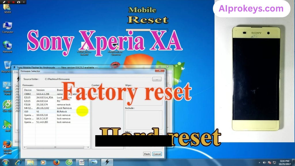 Sony Xperia E10a Screen Lock Reset File Full Download