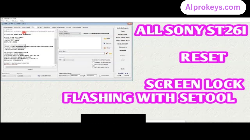 Sony Xperia ST26i Screen Lock Reset File Full Download